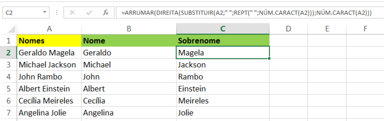 3 Formas de separar nome e sobrenome no Excel - Excel 24 Horas